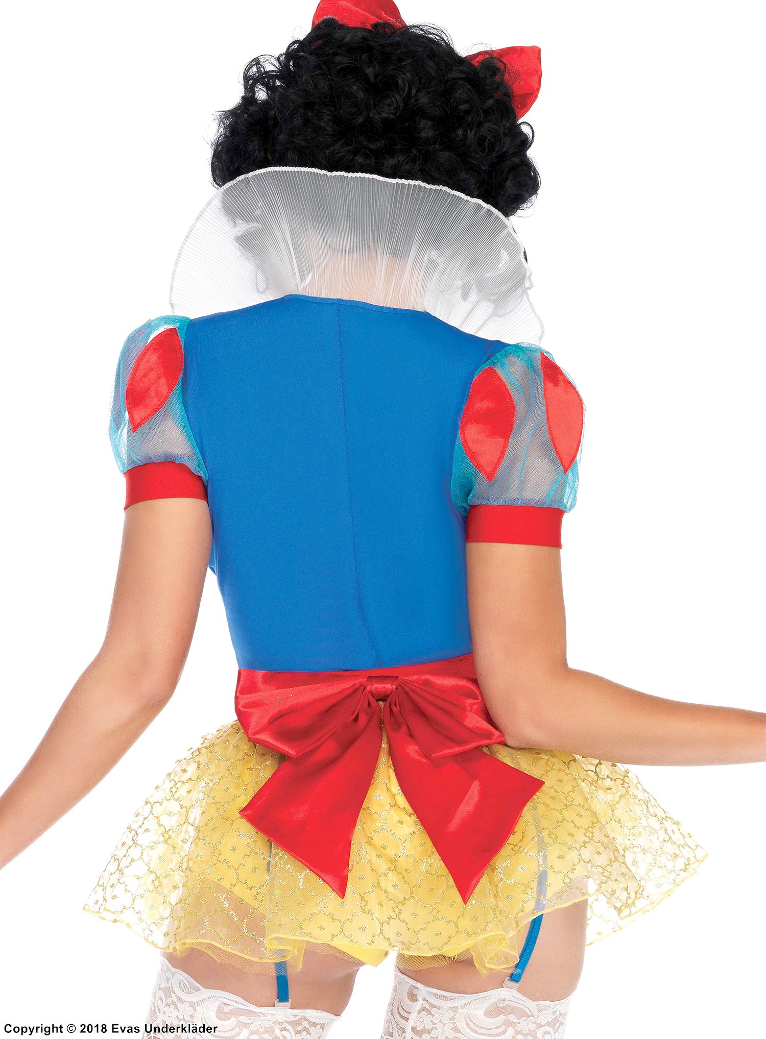 Snow White, costume dress, big bow, stay up collar